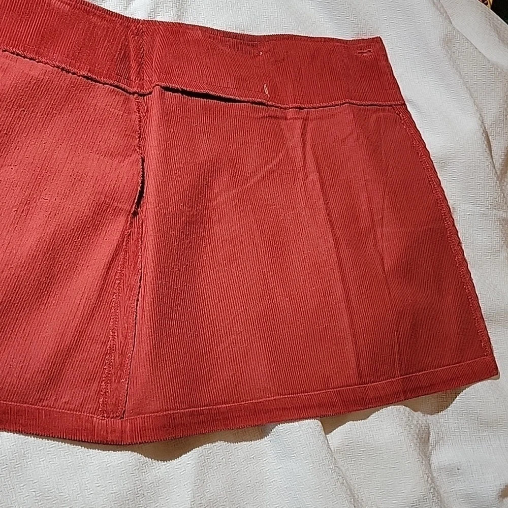 J.Crew Brick Red Corduroy Mini Skirt Size 6